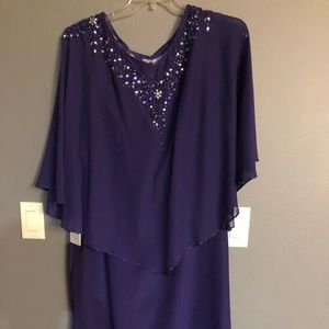 Dress Barn fancy, new Royal purple two piece dresses